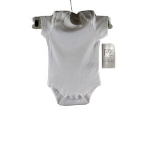 Rachel Zoe White Ribbed Infant Girl/Boy One Piece 6-9Medium 052